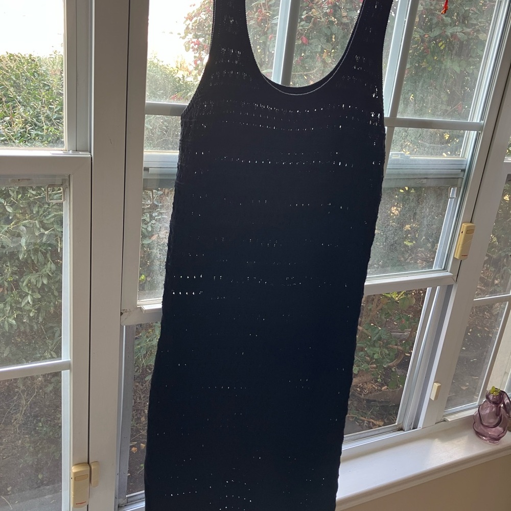 Old Navy Black Midi Dress